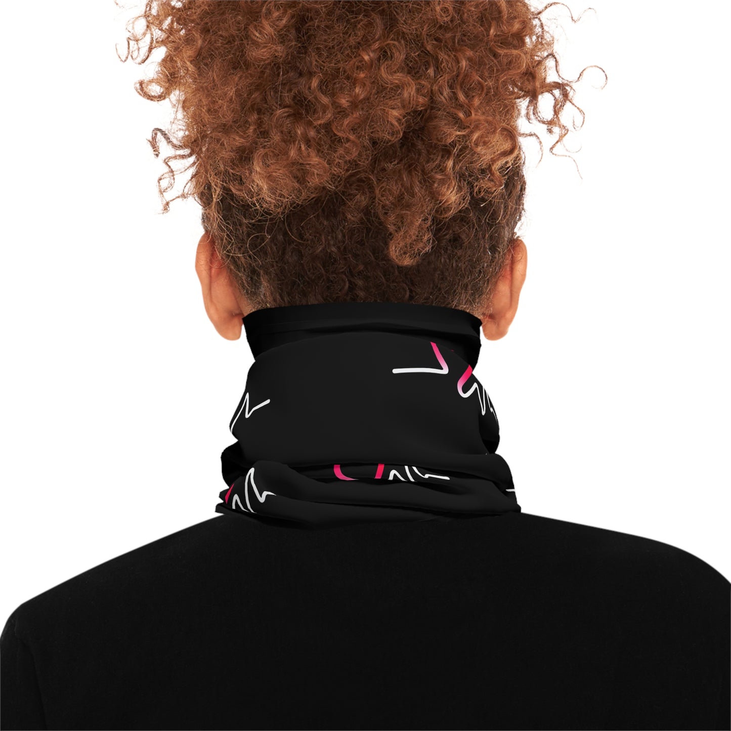 Heart Beat Pattern Lightweight Neck Gaiter, Face Cover