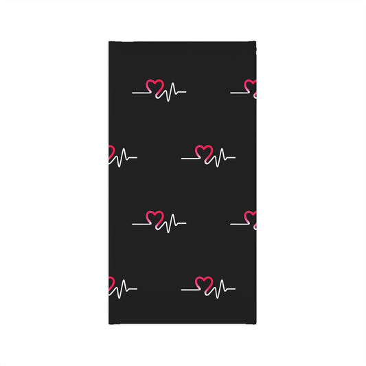 Heart Beat Pattern Lightweight Neck Gaiter, Face Cover