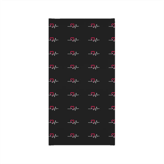 Heart Beat Pattern Lightweight Neck Gaiter, Face Cover